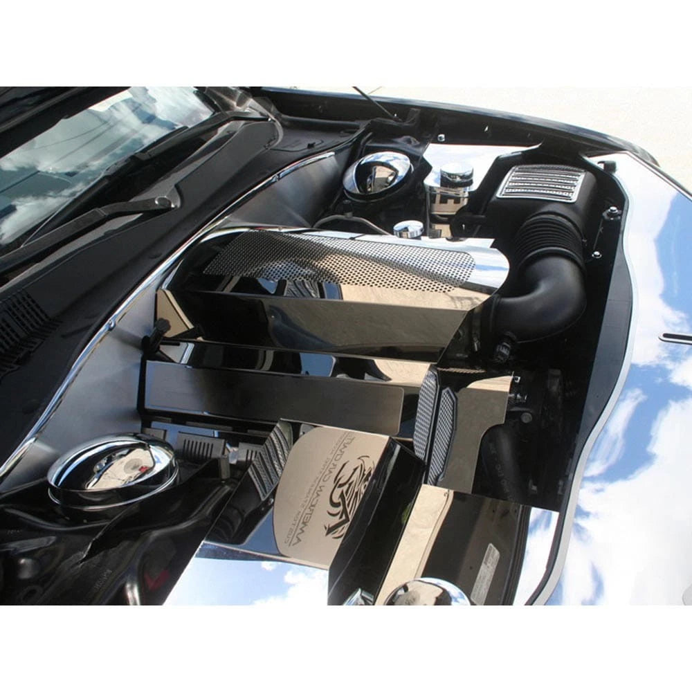 Chrome Stainless Shock Tower Dome Covers for 2011-2017 Chrysler 300 Charger