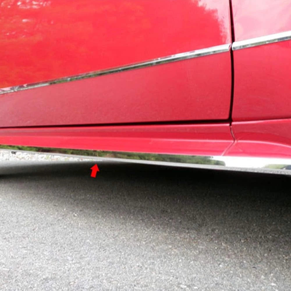 2pc Stainless Steel Rocker Panel Trim for 1999–2004 Ford Mustang