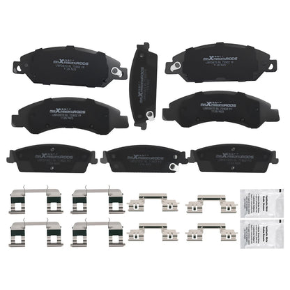 Front & Rear Brake Pads Kit for GMC Sierra 1500/Yukon/Yukon XL (2007-2014)