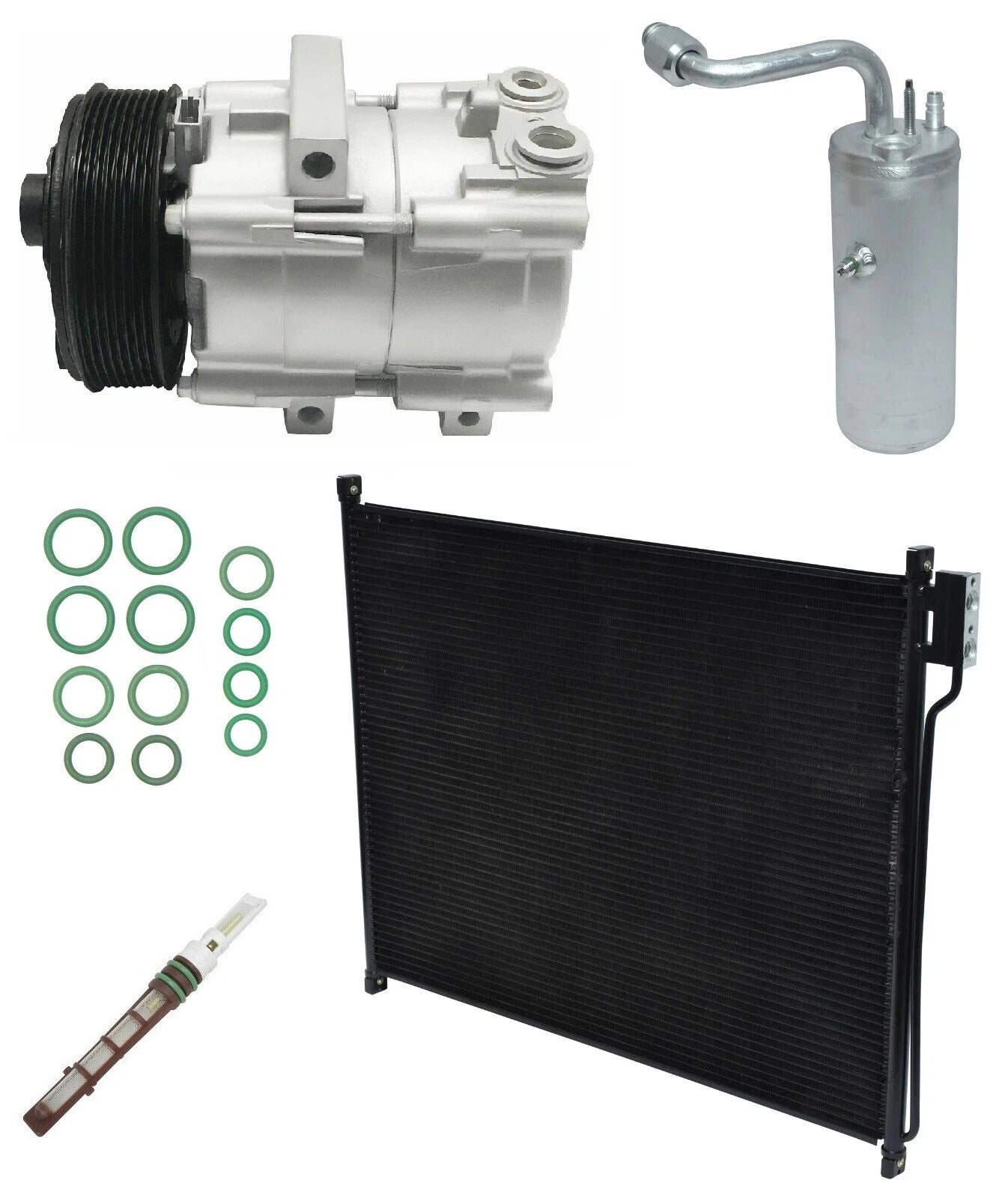 AC Compressor Kit With Condenser for Ford Excursion 5.4L (2003–2005)