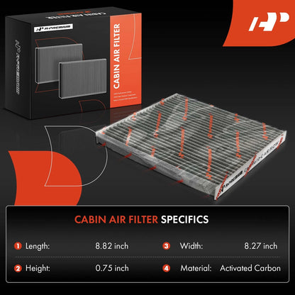 2X Activated Carbon Cabin Air Filter for Nissan Versa (2007–2023)