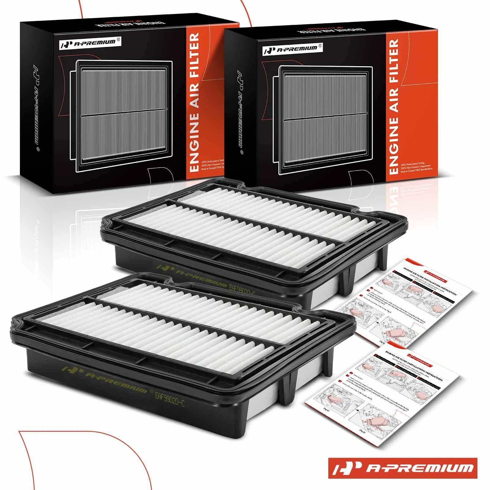 2X Engine Air Filter for Chevrolet Aveo (2004–2018) & Aveo5 (2006–2011)