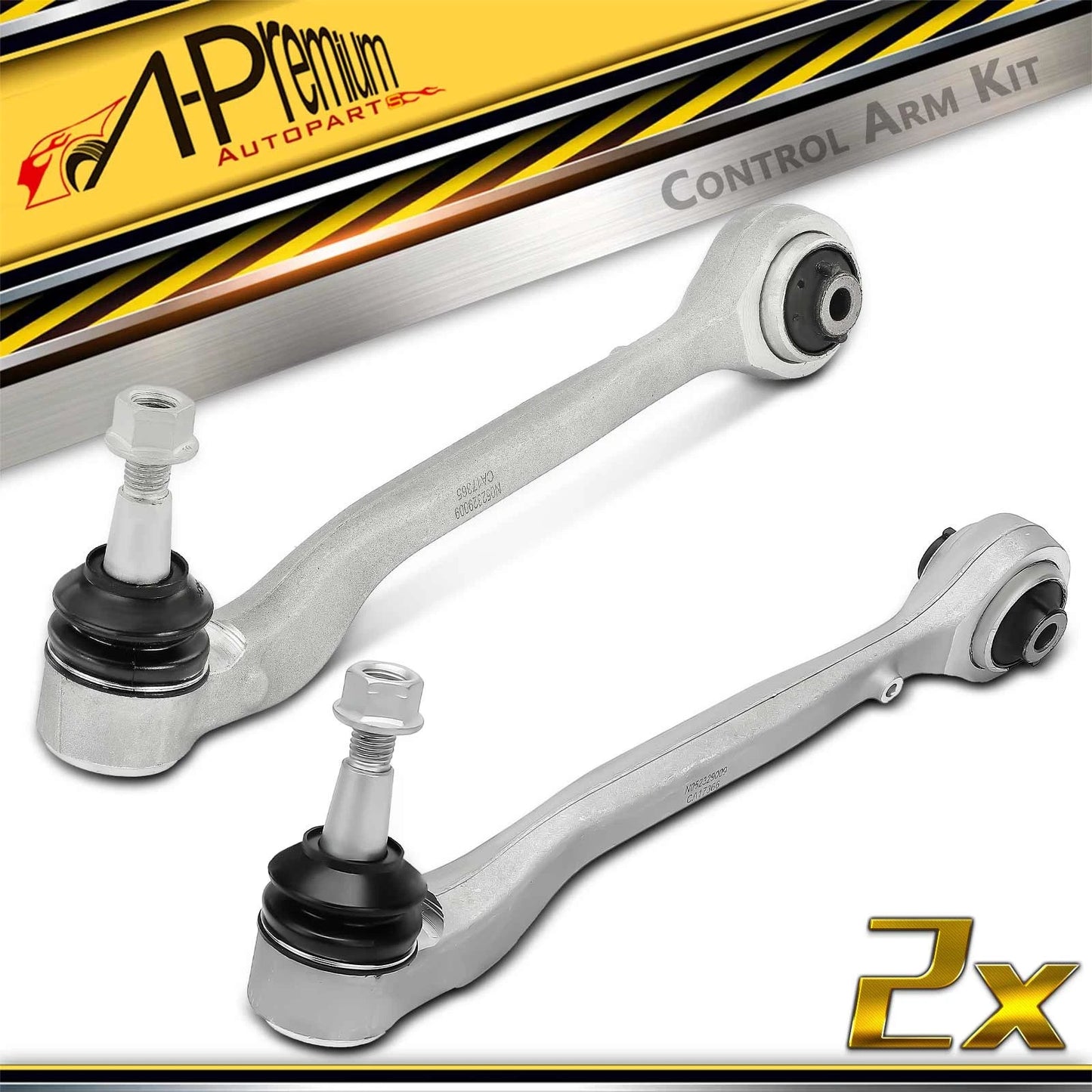 2X Front Lower Rearward Control Arm with Ball Joint for Chevrolet