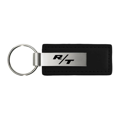 Name on Black Leather Keychain - Officially Licensed for Dodge R/T