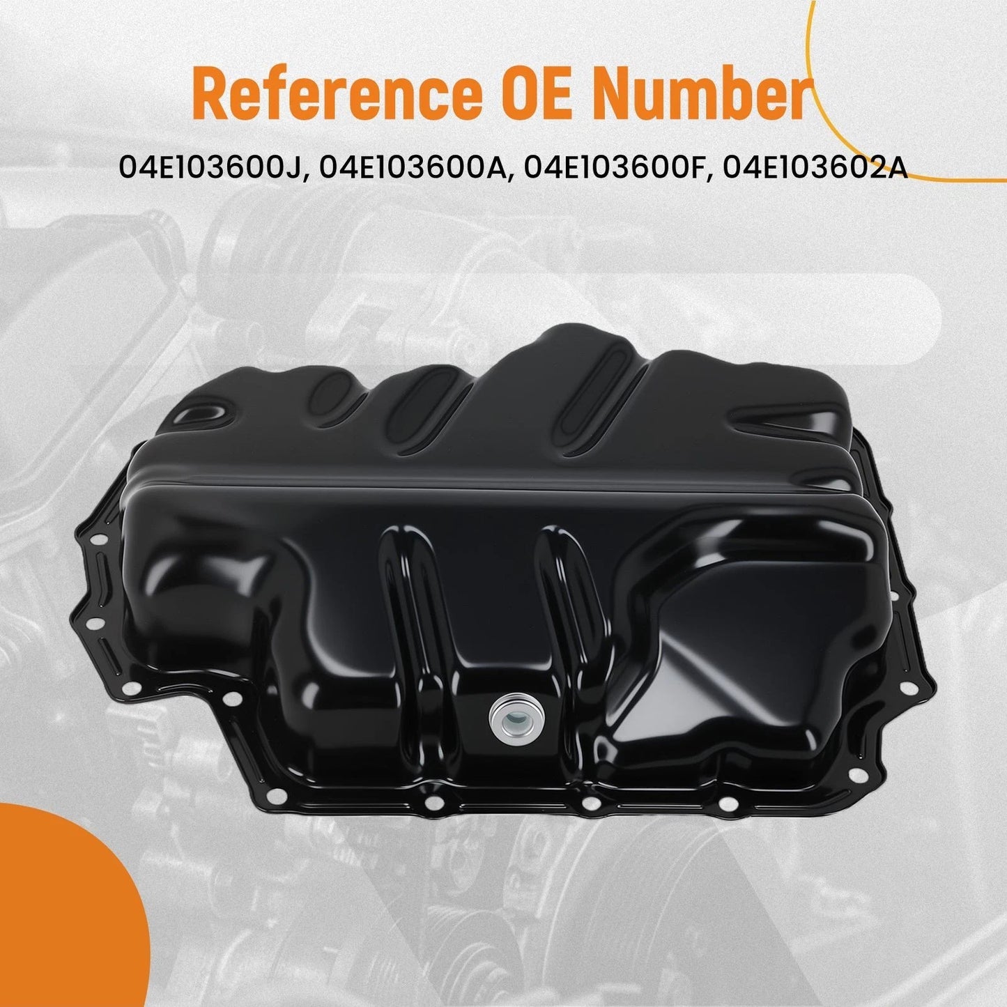 Engine Oil Pan for Volkswagen Jetta Golf Tiguan Taos 1.4L (04E103600A) 2019–2022