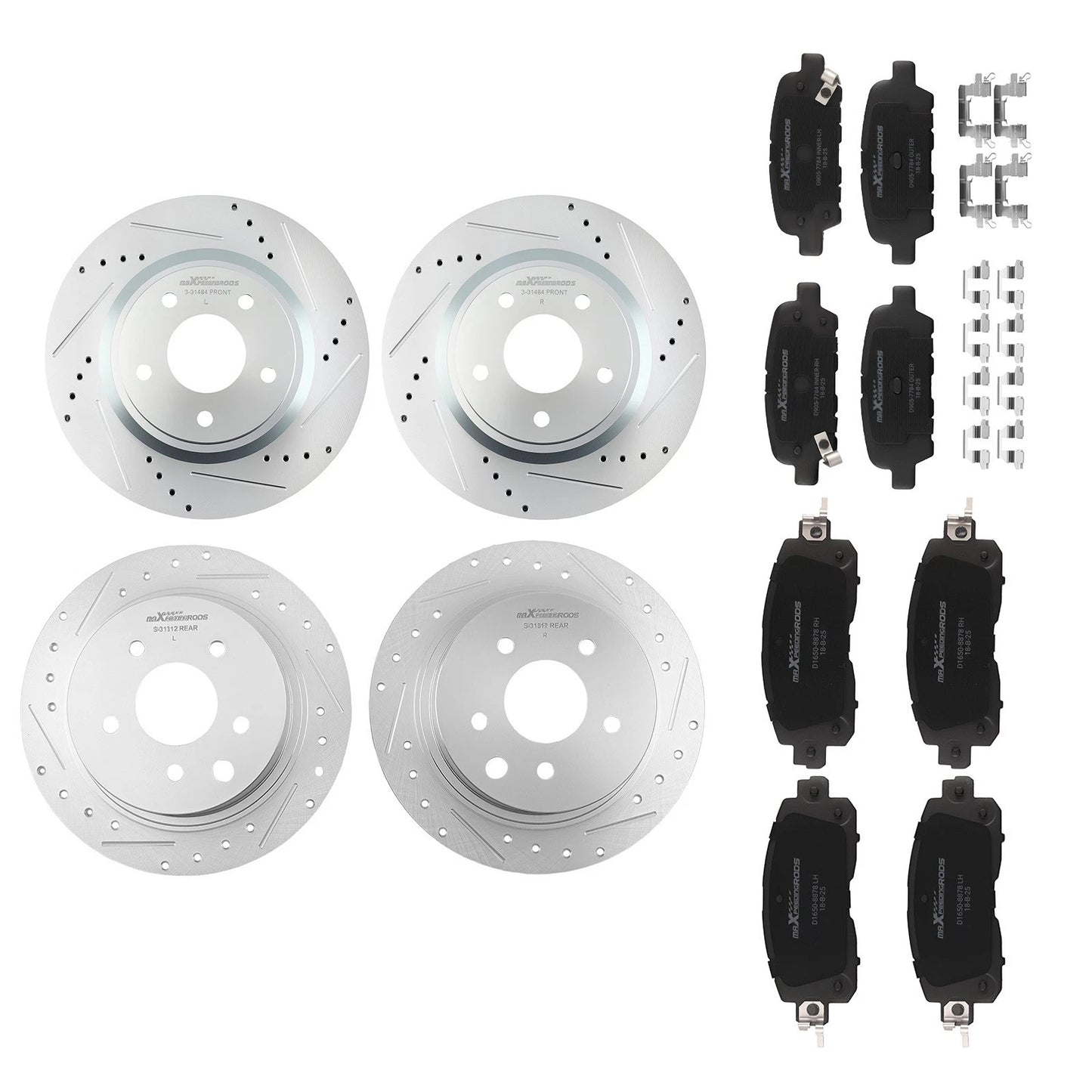 Front/Rear Brake Rotors and Ceramic Pads Kit for Nissan Altima (2013–2023)