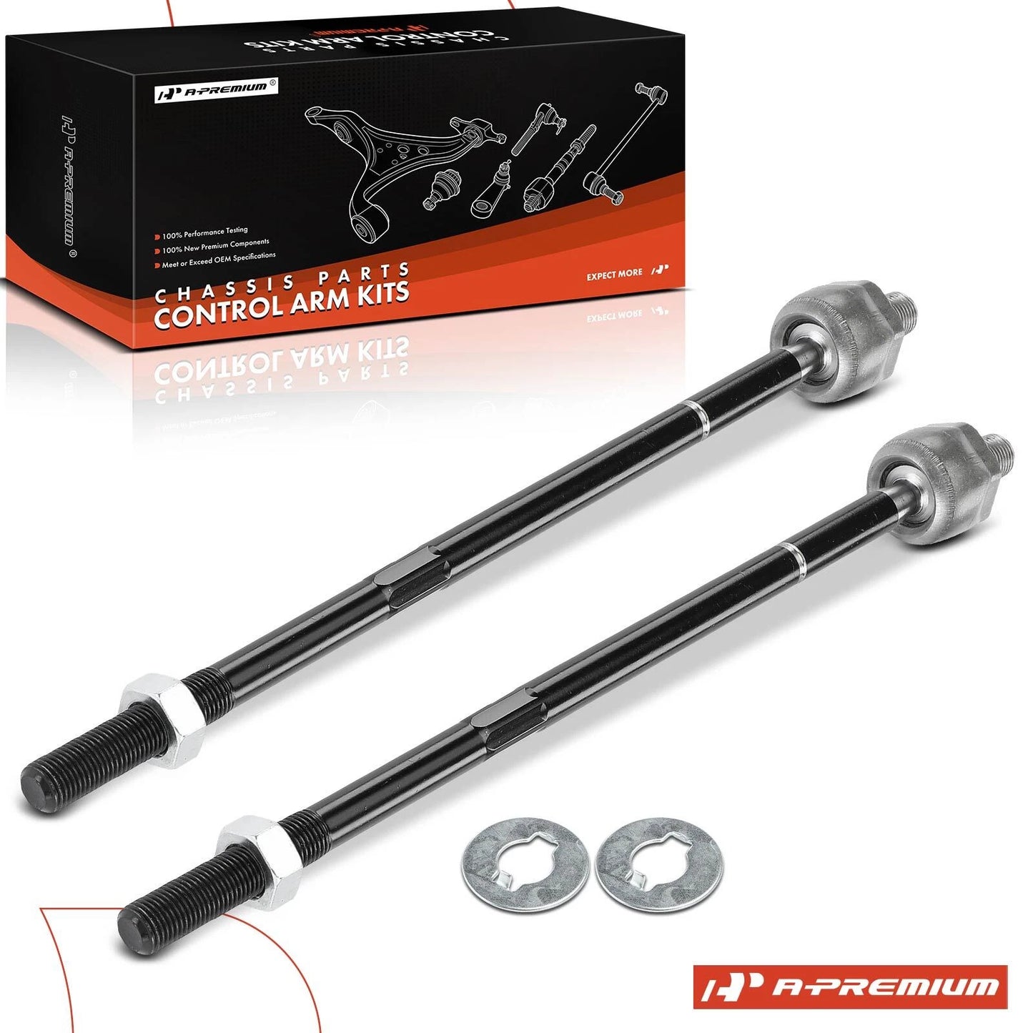 2X Front Inner Steering Tie Rod for Chevy Epica Suzuki Verona (2004–2006)
