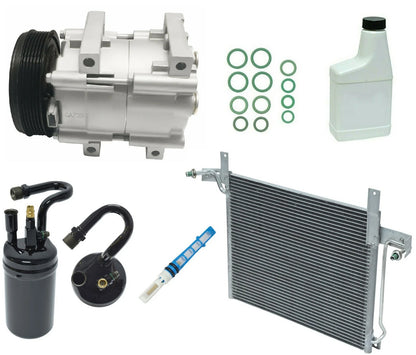 AC Compressor Kit with Condenser Replacement for Nissan Navara (2005–2015)