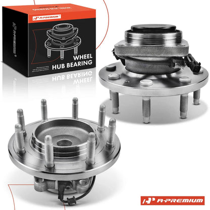 2X Front Wheel Hub & Bearing Assembly for Chevrolet Silverado 3500 HD (2001–2023)