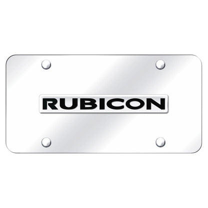 Chrome Name on Chrome License Plate - Officially Licensed for Jeep Rubicon