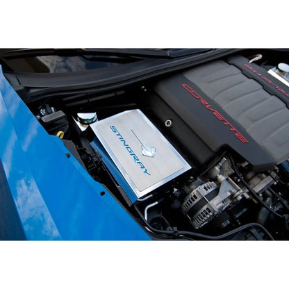 Fuse Box Cover Yellow C Fiber Stingray Inlay for Chevrolet Corvette Z06 (2014–2019)