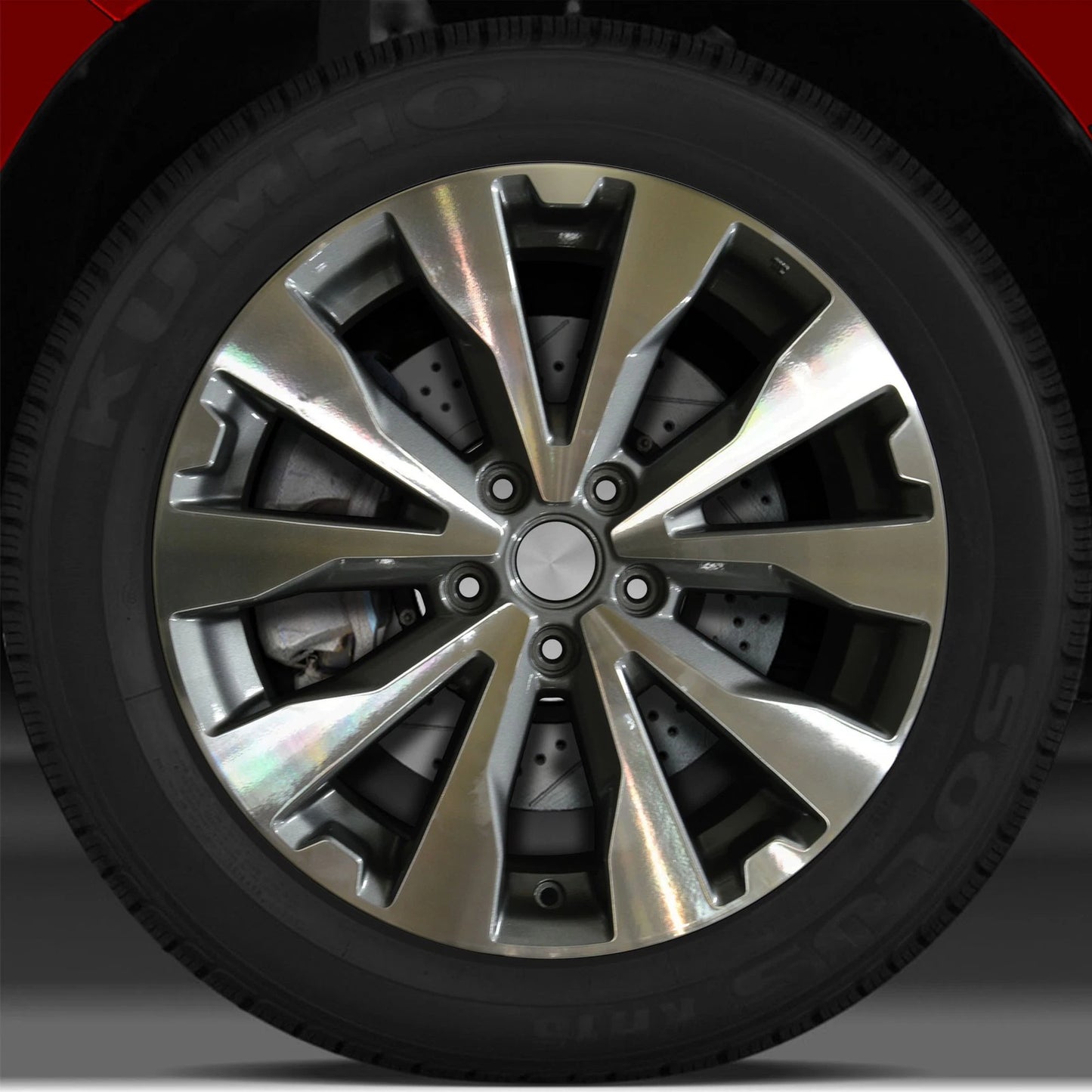 18x7 Factory Wheel (Bright Metallic Charcoal Machined Bright) for Subaru Legacy