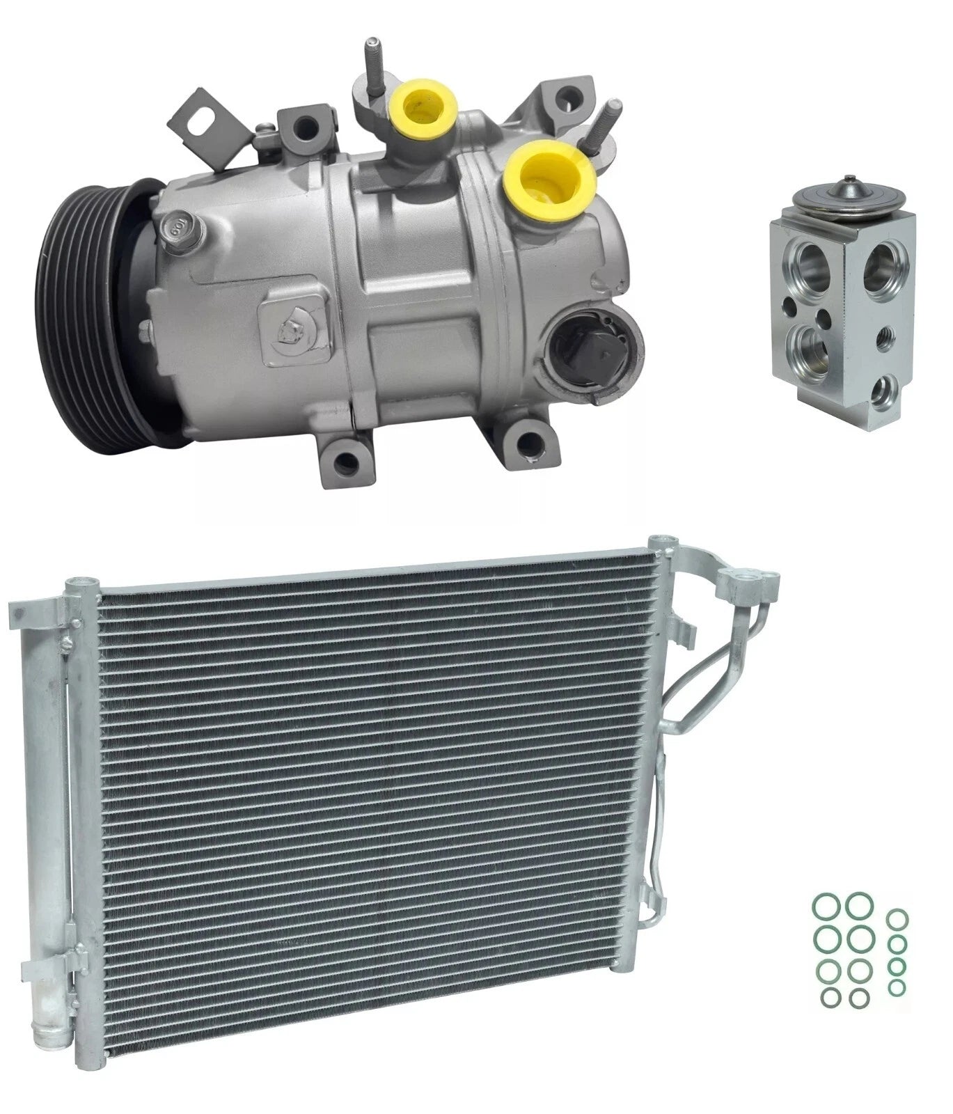 AC Compressor Kit With Condenser for Kia Optima 1.6L Turbo (2018–2018)