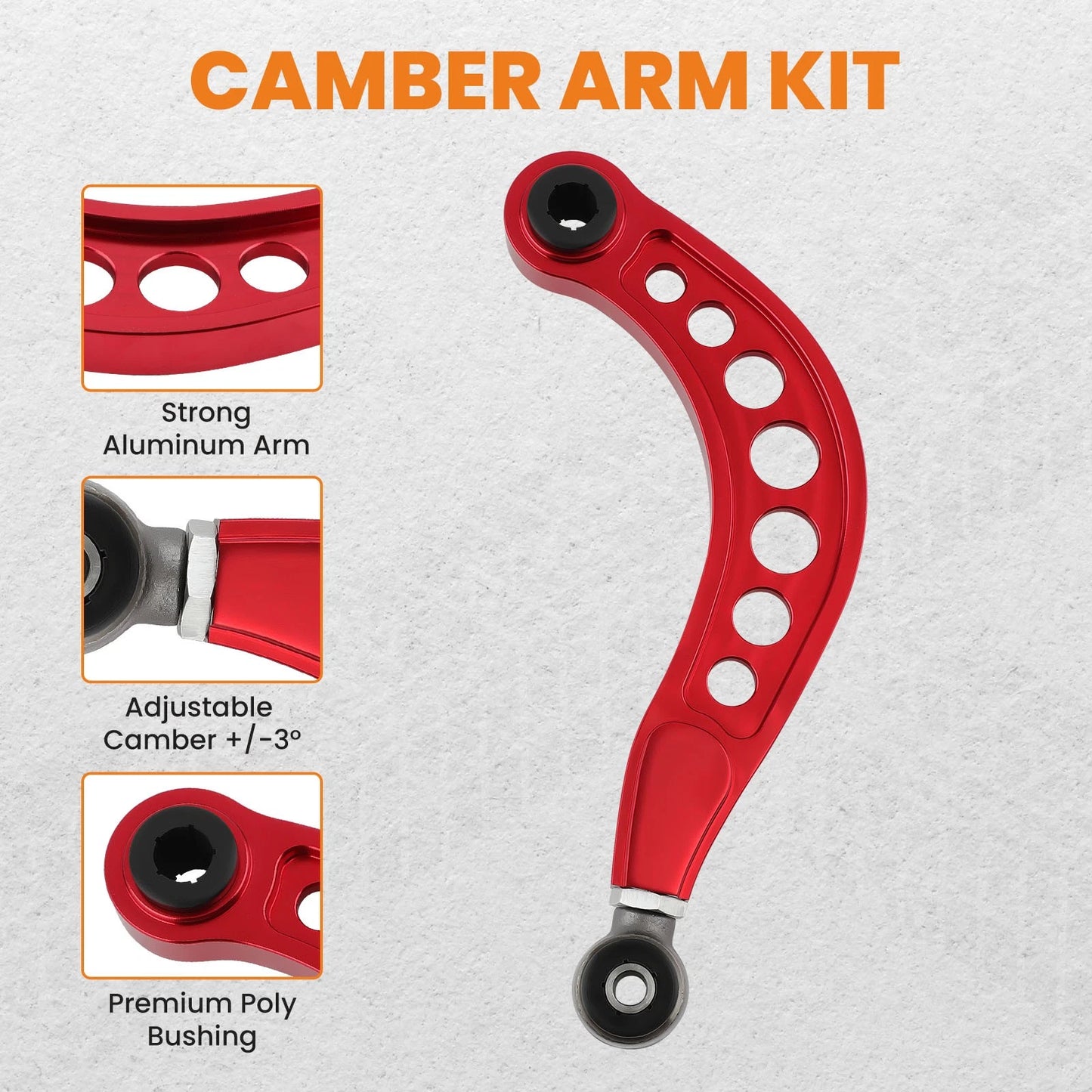 Adjustable Rear Camber Alignment Arm Kit For Honda Civic Sedan (2006–2015)
