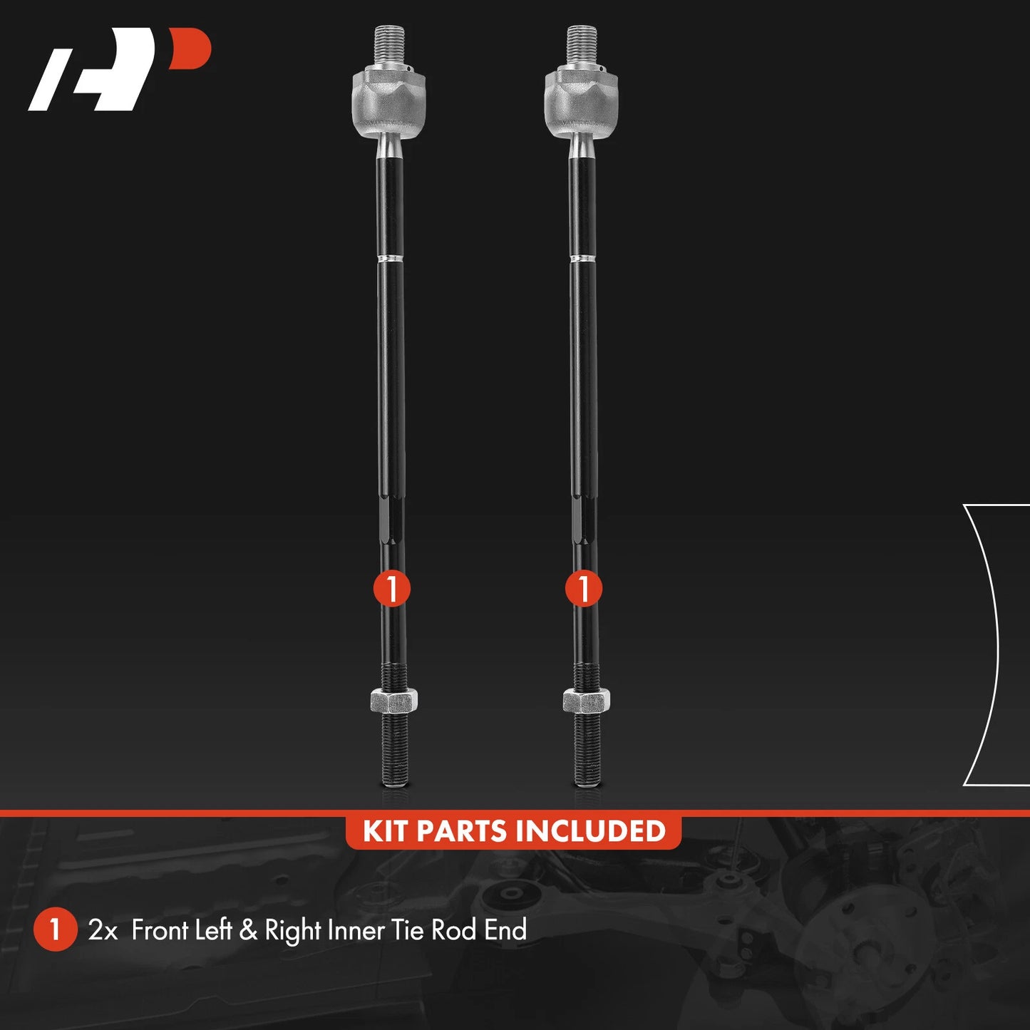 2X Front Inner Steering Tie Rod for Chevy Epica Suzuki Verona (2004–2006)