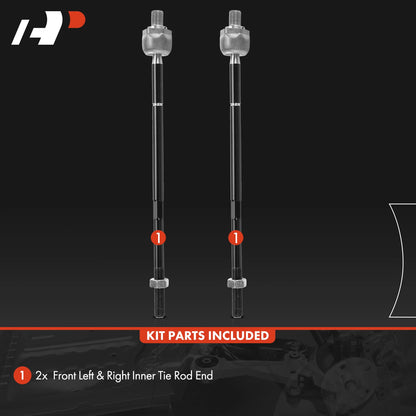 2X Front Inner Steering Tie Rod for Chevy Epica Suzuki Verona (2004–2006)