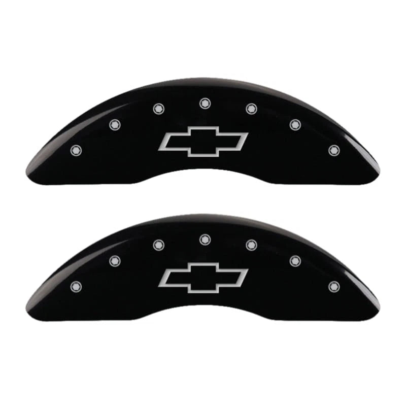 Black Caliper Covers Engraved Bowtie for 2020–2024 Chevy Silverado 3500 HD