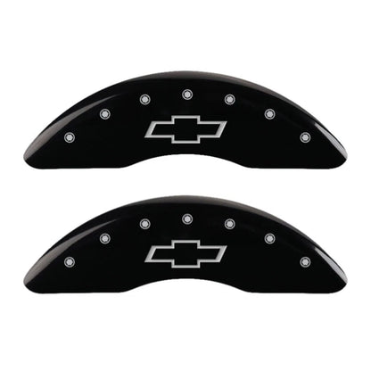 Black Caliper Covers Engraved Bowtie for 2020–2024 Chevy Silverado 3500 HD