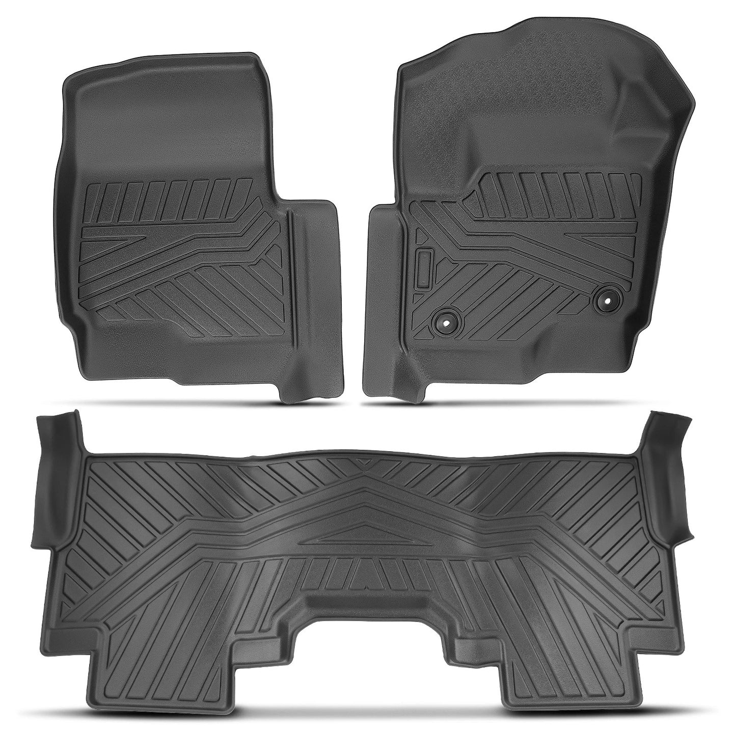 All Weather Floor Mats for Ford F-250 F-350 Super Duty Crew Cab (2017–2024)