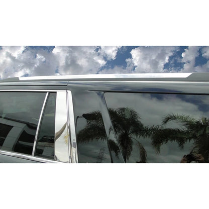 Chrome Roof Rack Cover Molding 2Pc Trim Flat for 2015-2020 Chevy Tahoe/GMC Yuko