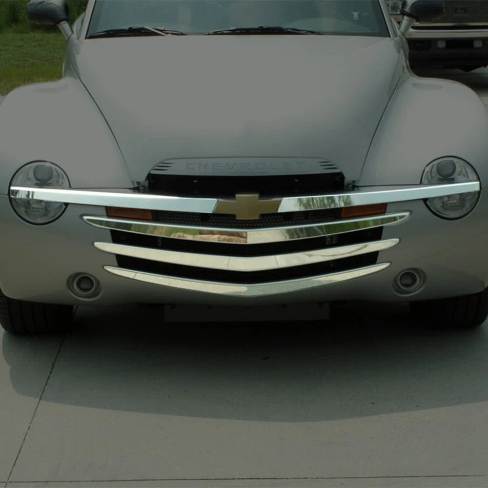 Front Grille Overlay Polished Stainless Steel Kit for 2003-2006 Chevy SSR