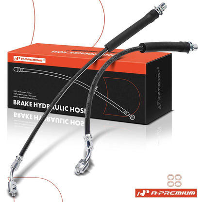 2X Front Brake Hydraulic Hose for Chevrolet Traverse (2017) GMC Acadia (2017)