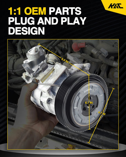 AC Compressor with Clutch for Acura RDX (2007–2012) and Honda CR-V (2007–2011)