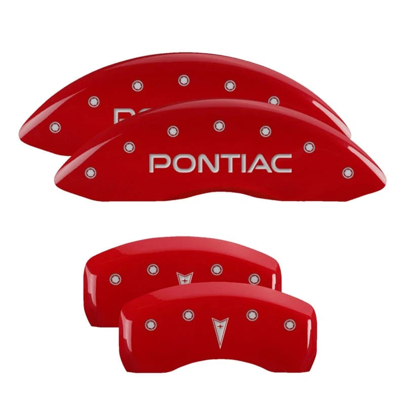 Caliper Covers Red Pontiac Arrow Logo Replacement for 2004–2005 Pontiac Bonneville GXP