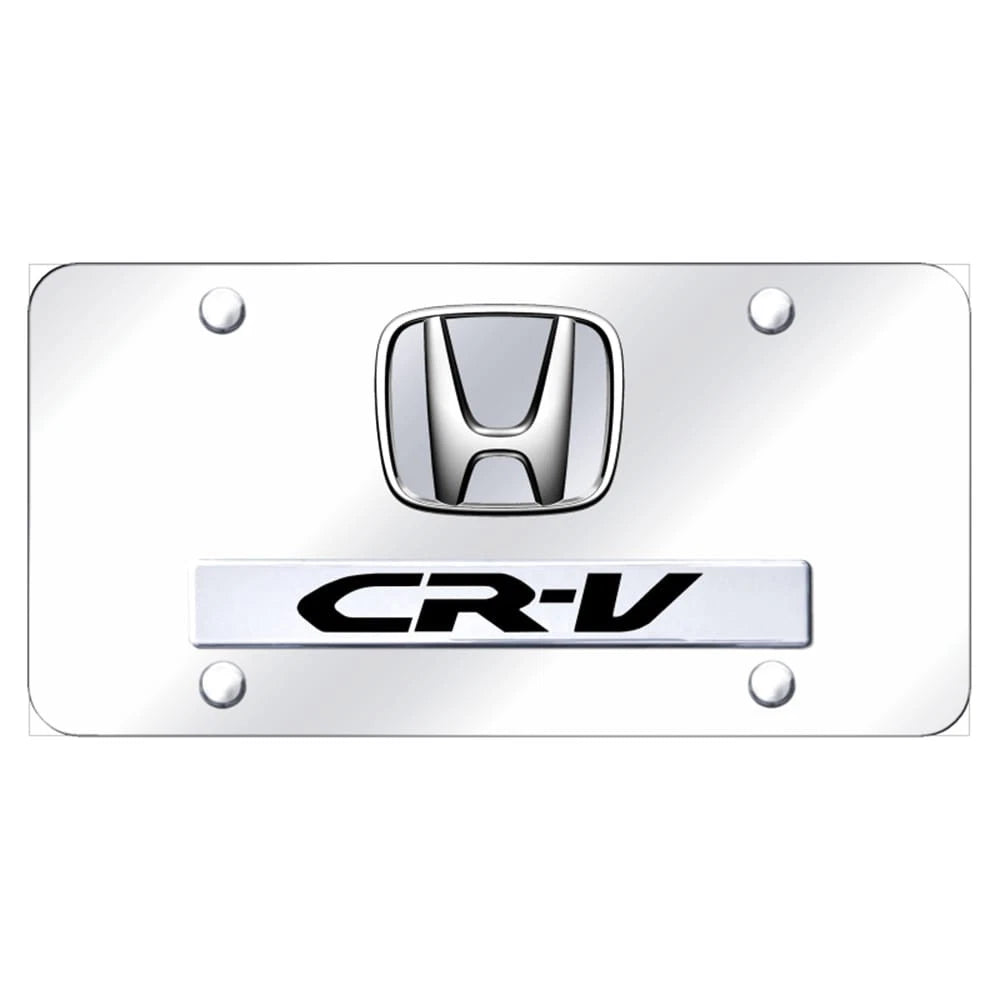 Dual Chrome Plain on Chrome License Plate - Officially Licensed for Honda CR-V