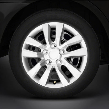 16" Silver Hubcaps/Wheel Covers for Steel Wheels 'Altima' Style (Set of 4)