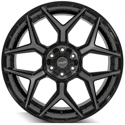 Gloss Black Wheel with Brushed Face for 1988–2000 Chevy C2500 (24 Inch)