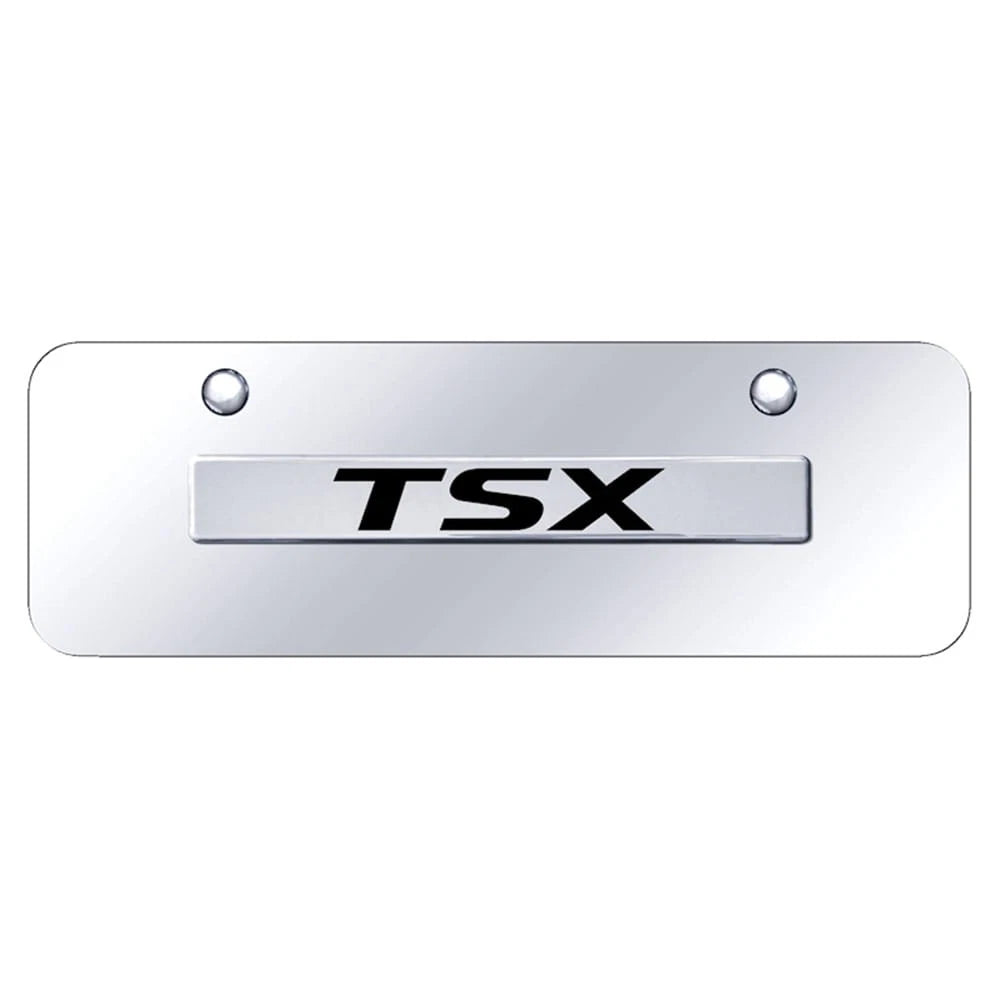 Chrome Name on Chrome Mini License Plate - Officially Licensed for Acura TSX