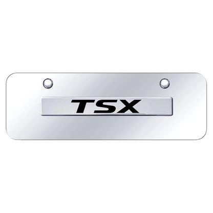 Chrome Name on Chrome Mini License Plate - Officially Licensed for Acura TSX