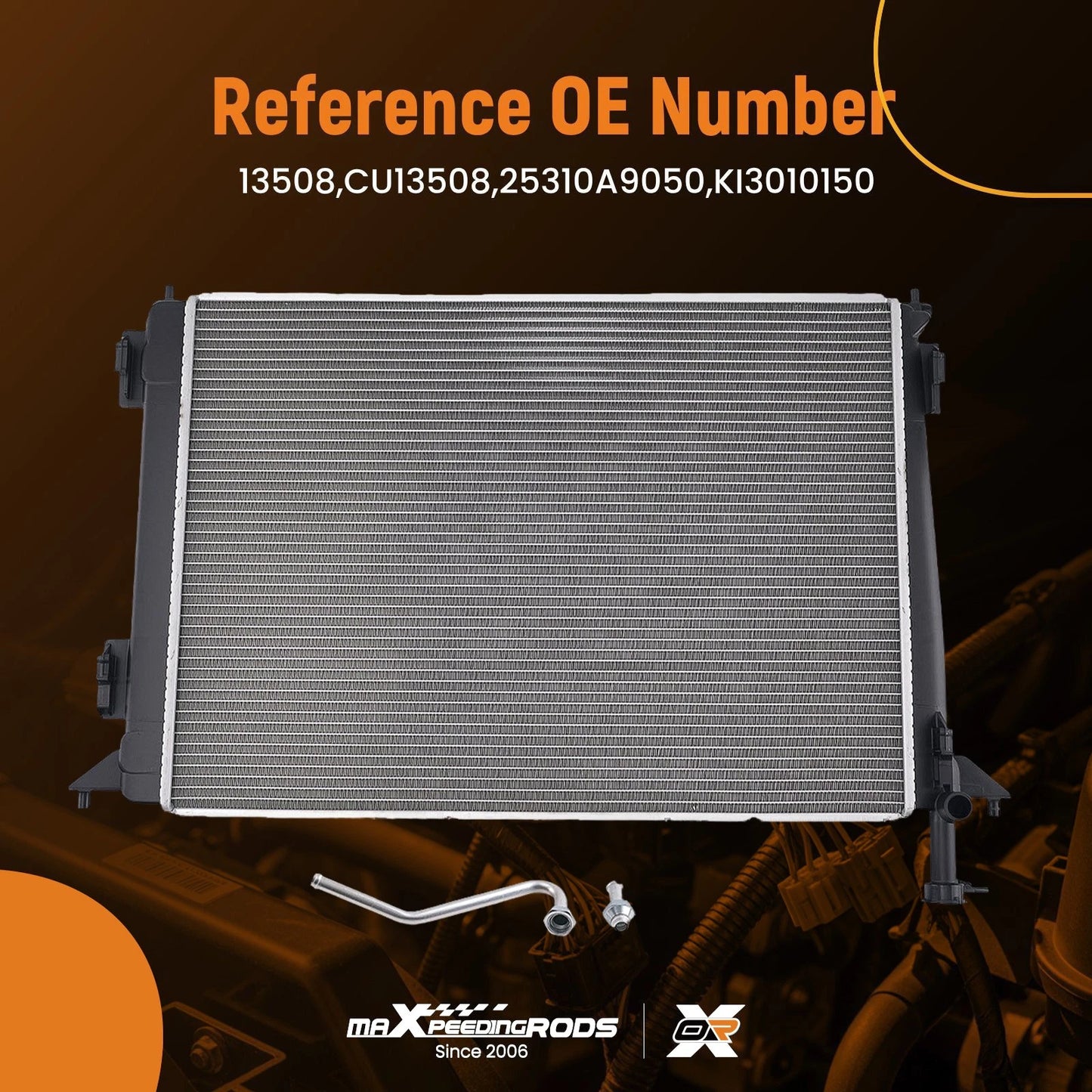 Coolant Radiator for Kia Sedona 3.3L V6 (2015–2021) Cross Flow