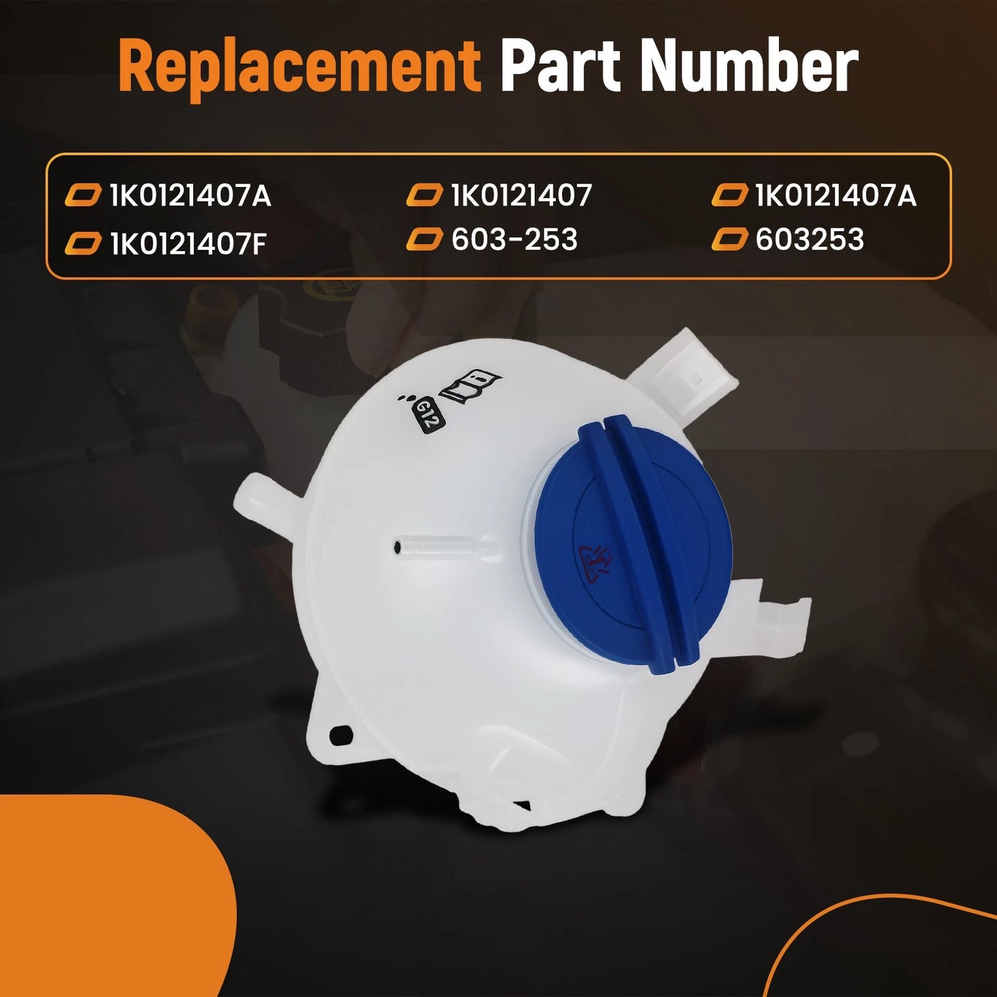 Engine Coolant Bottle with Cap for Audi TT VW Golf Jetta CC (2006–2017)