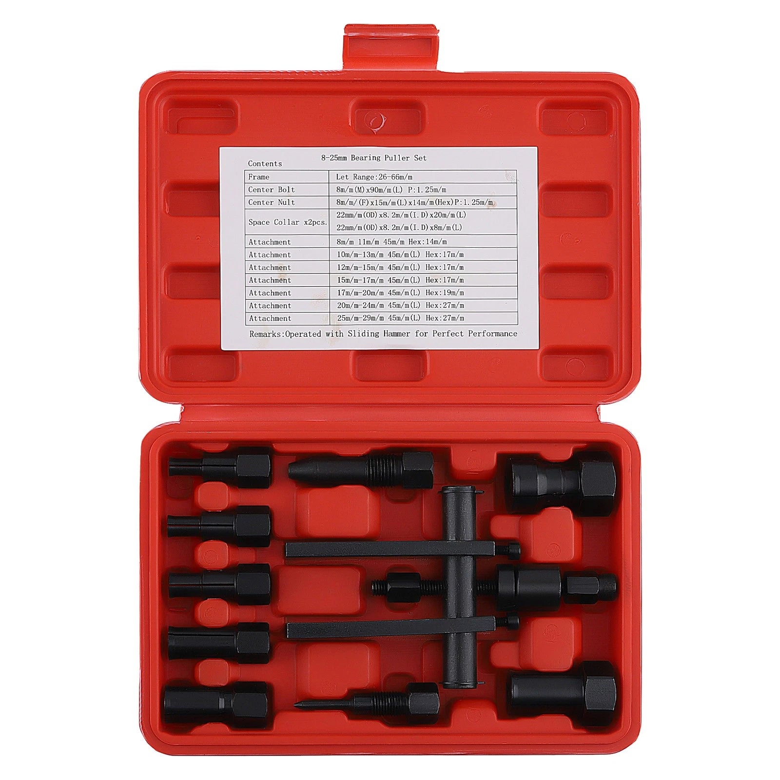 8–25mm Inner Bearing Puller Kit for Motorcycle (10-Piece) (2020–2026)