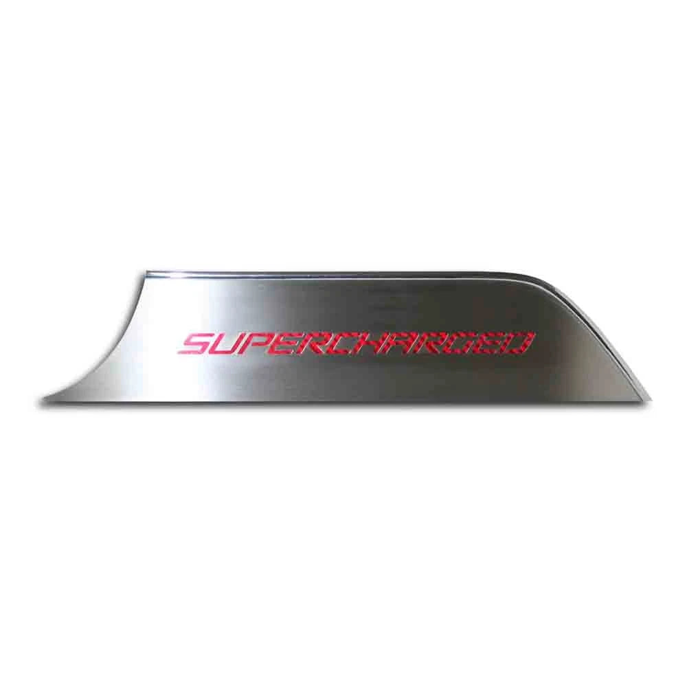 Door Kick Plates with Yellow Inlay Supercharged for Chevy Camaro (2010–2015)