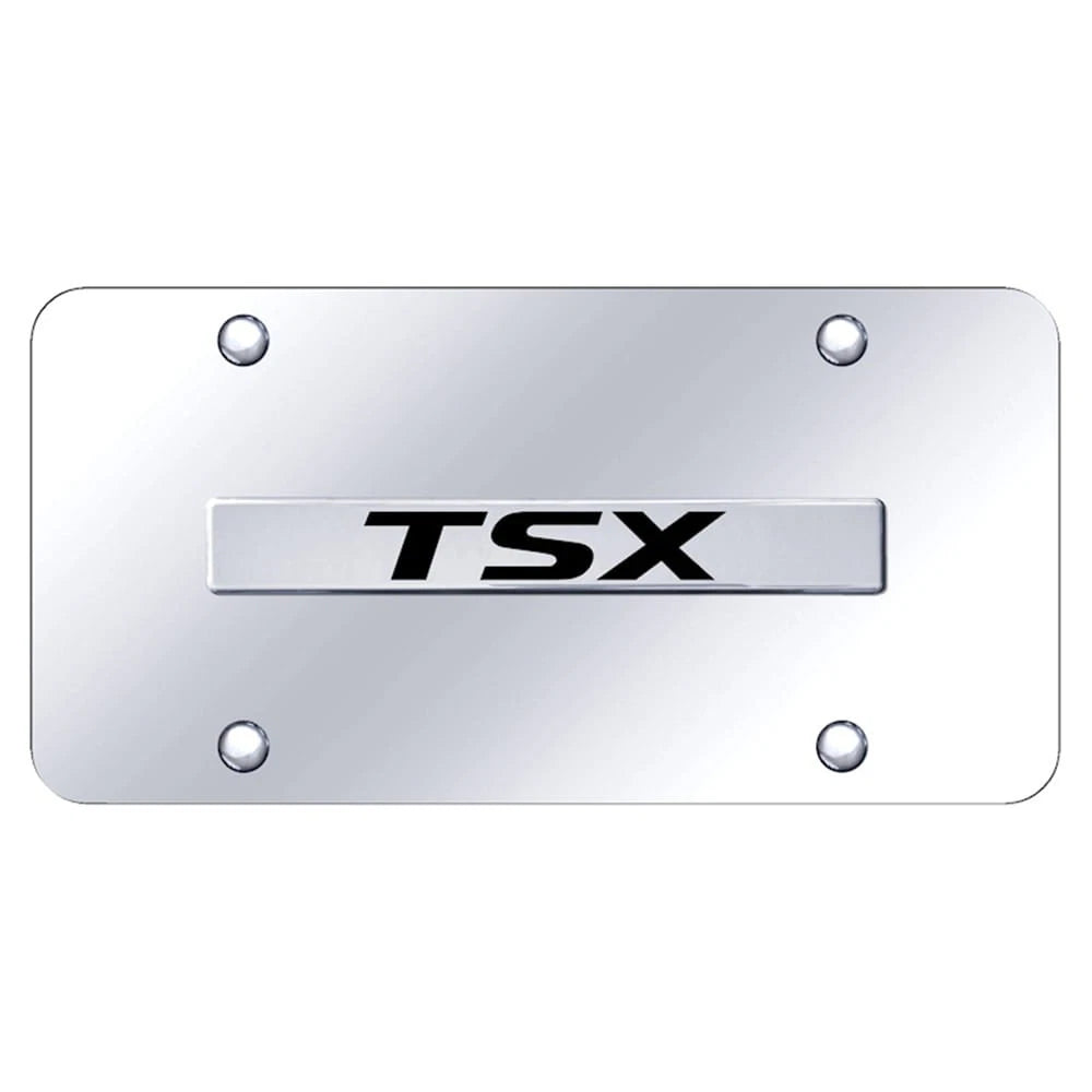 Chrome Name on Chrome License Plate - Officially Licensed for Acura TSX