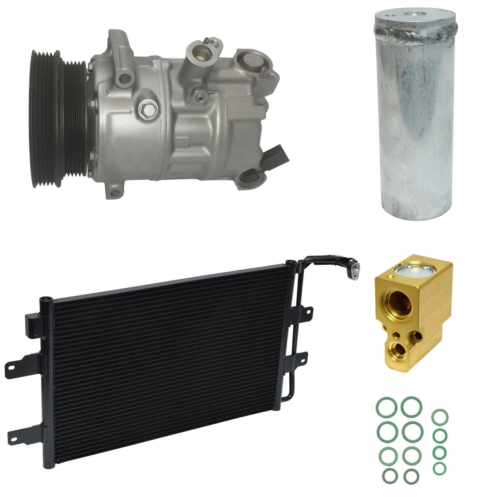 AC Compressor Kit with Condenser for Volkswagen Beetle 2.5L (2011–2018)