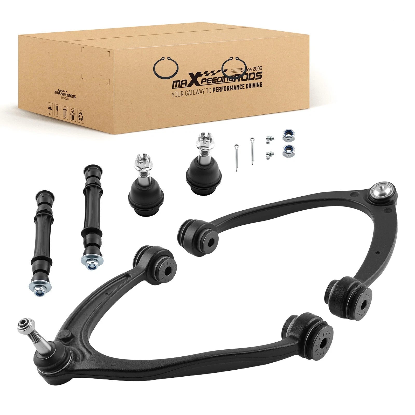 6x Front Upper Control Arms Ball Joints for 2007–2013 Chevy Silverado 1500 Tahoe