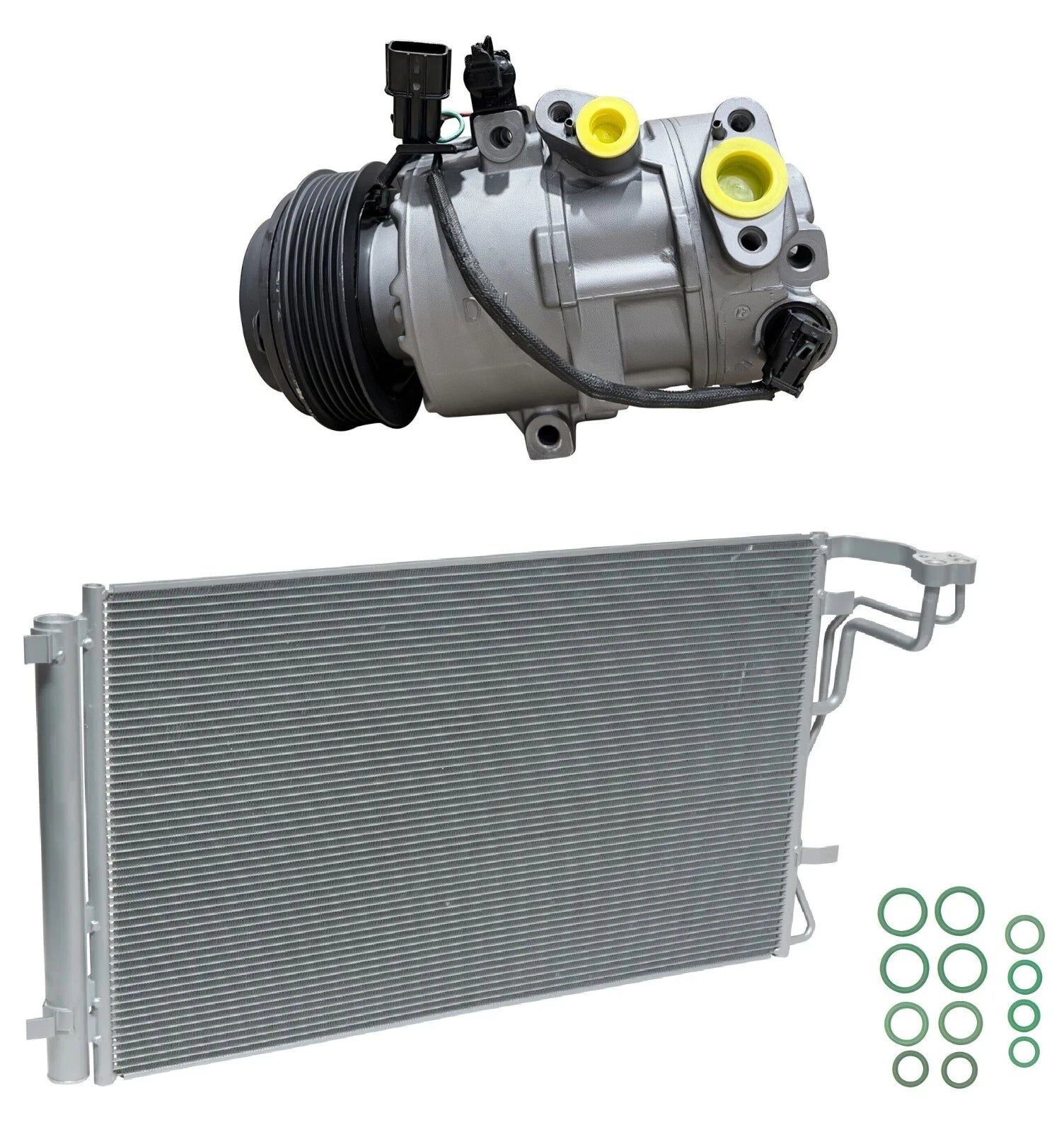 A/C Compressor Kit With Condenser Replacement for Kia Seltos 2.0L (2023–2023)