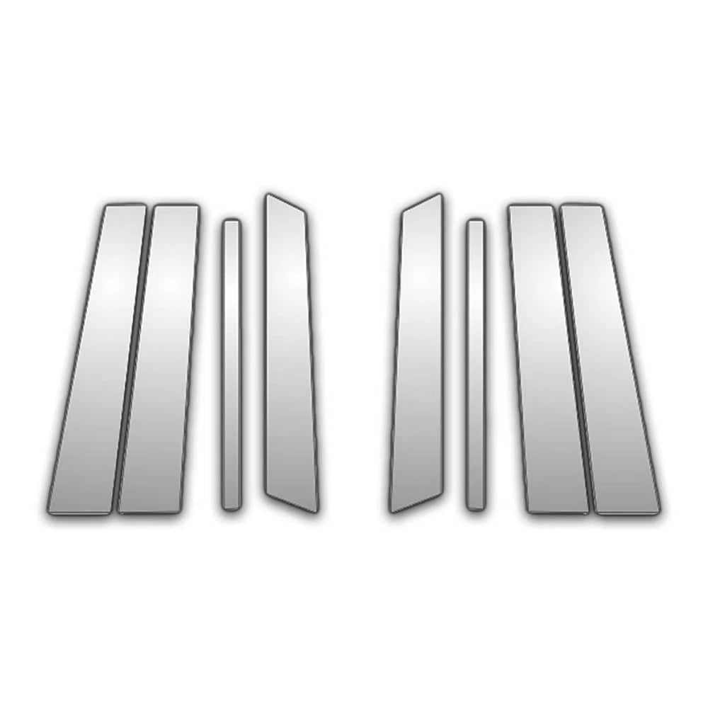 Chrome Pillar Post Covers 8 Pc Replacement for Ford Edge MKX (2007–2015)