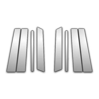 Chrome Pillar Post Covers 8 Pc Replacement for Ford Edge MKX (2007–2015)