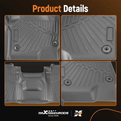 Floor Mats Liners for Ford Expedition (2018–2025) TPE Rubber All Weather 7 Seats