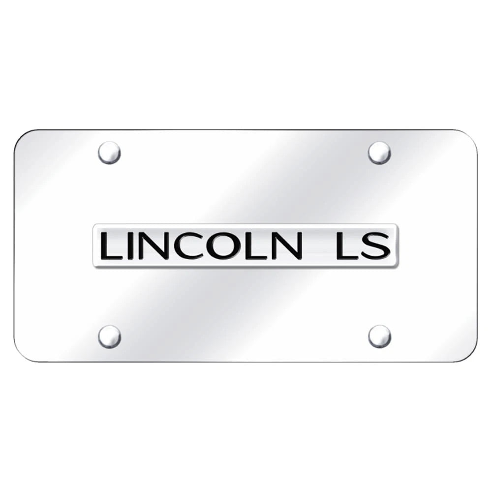 Chrome Name on Chrome License Plate - Officially Licensed for Lincoln LS