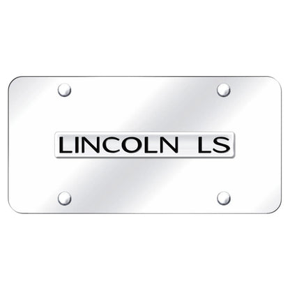 Chrome Name on Chrome License Plate - Officially Licensed for Lincoln LS