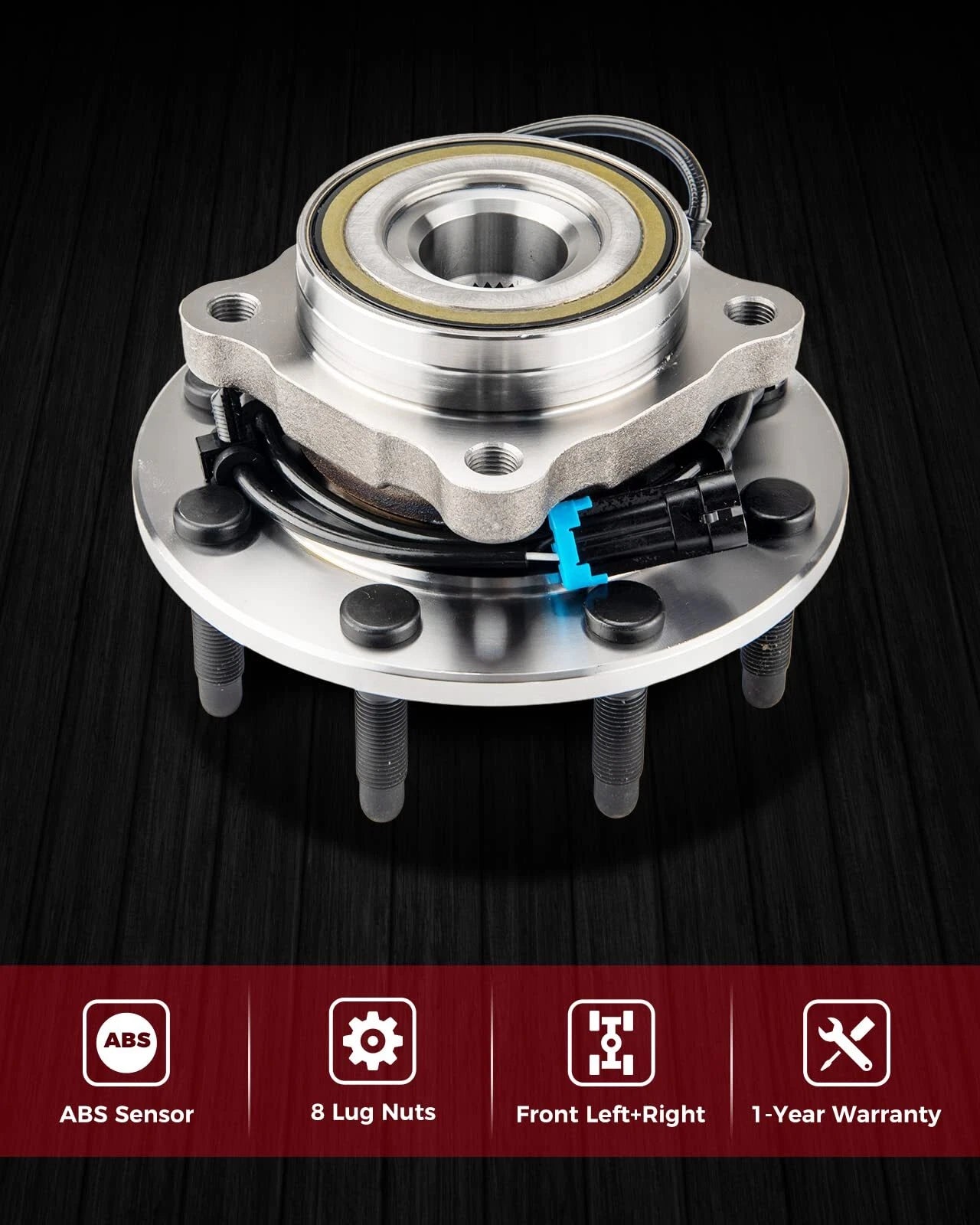 2pc Front Wheel Hub Bearings for Chevrolet Silverado GMC Sierra (2011–2019)