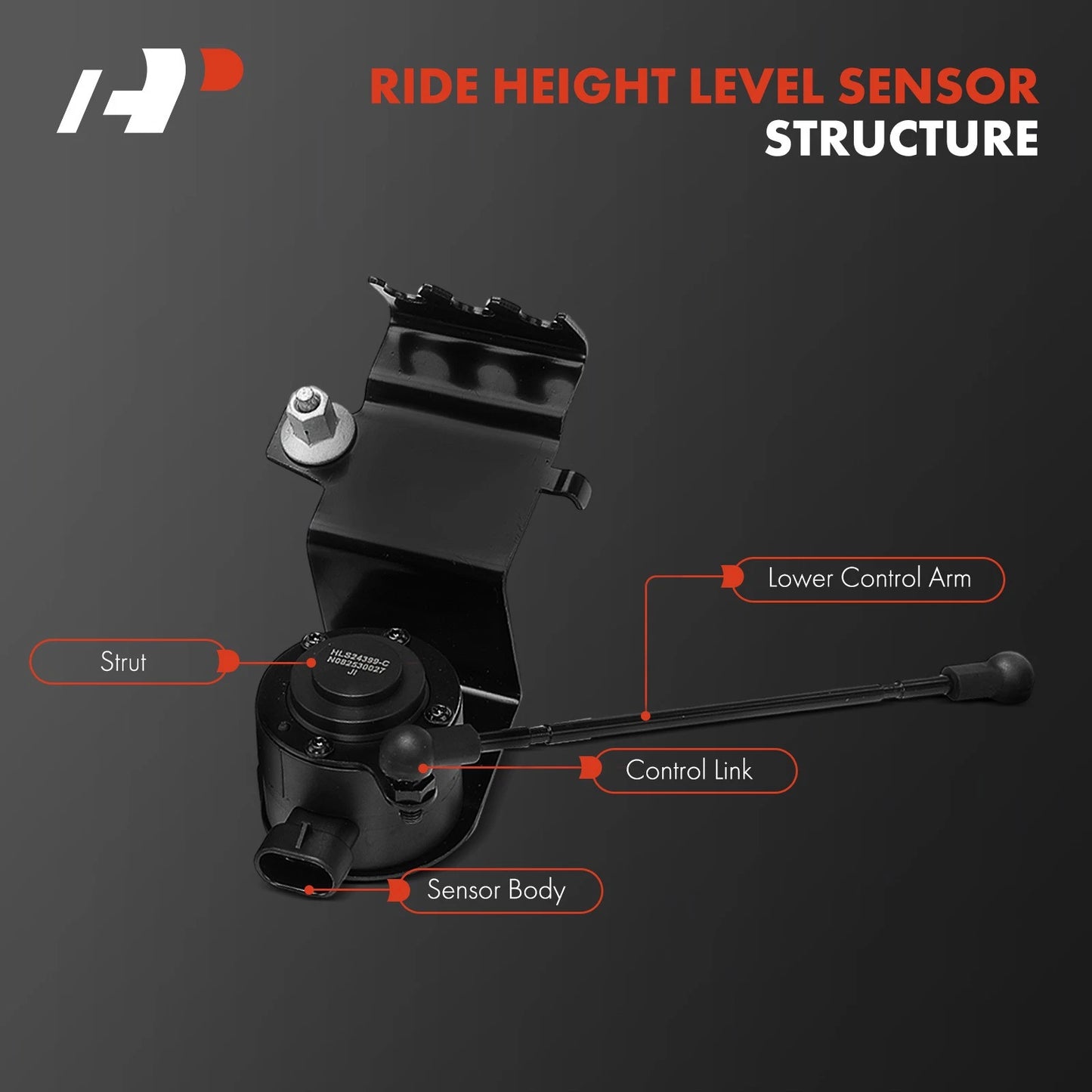 2X Front Left & Right Suspension Ride Height Level Sensor for Buick DTS (2006–2011)
