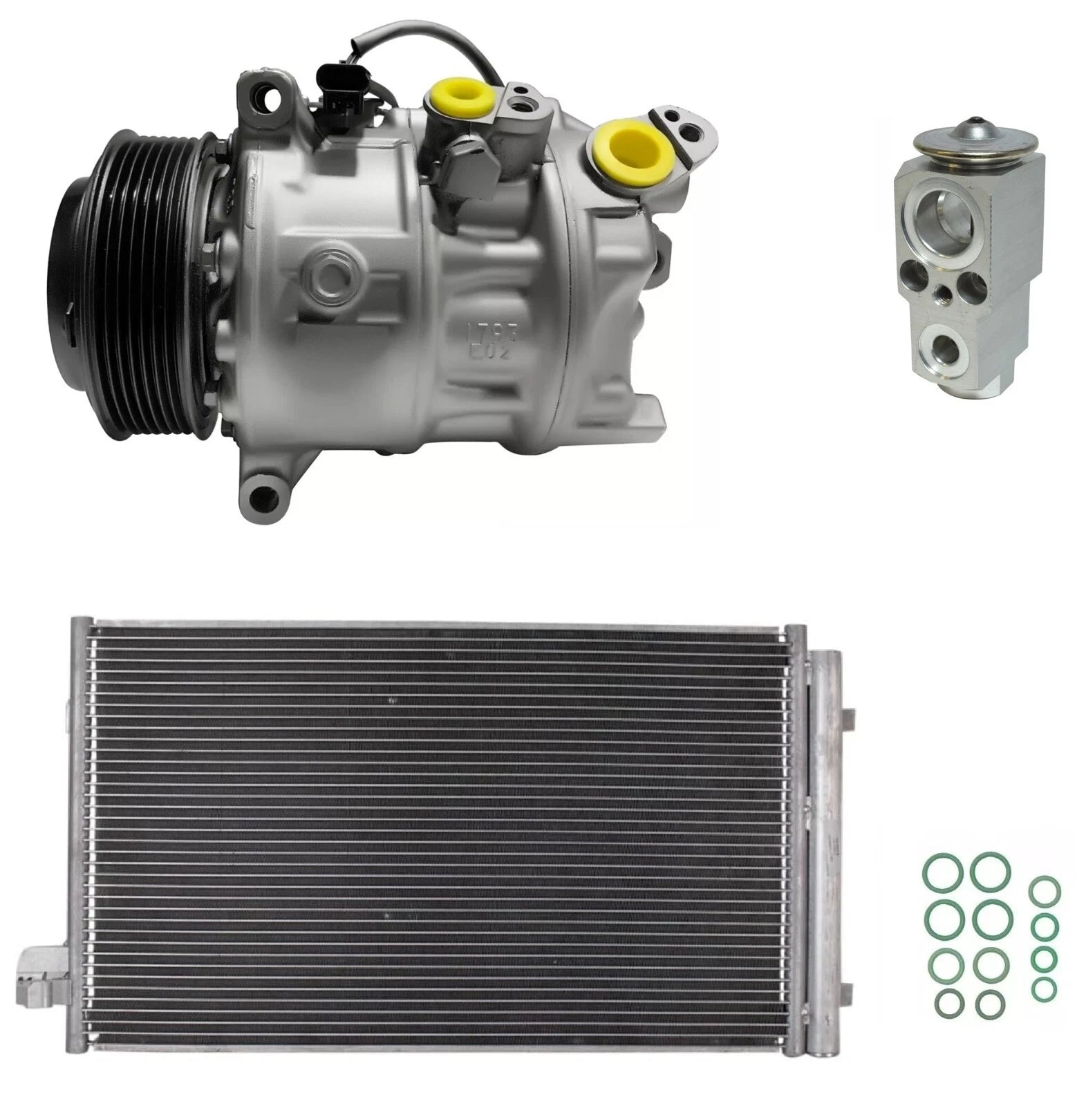 A/C Compressor Kit With Condenser for BMW Alpina B7 4.4L V8 (2019)