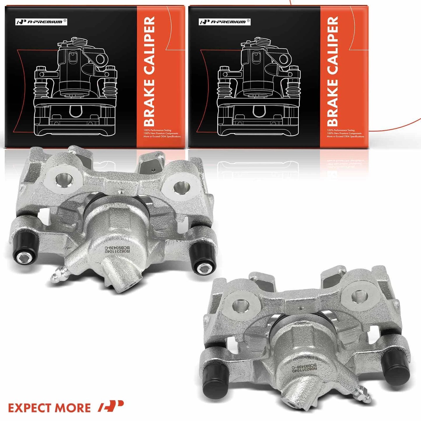 2X Rear Brake Caliper with Bracket for Mercedes-Benz C300 (2008–2012)